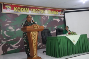‎Perkuat Moral dan Soliditas, Dandim 1607/Sumbawa Beri Arahan Strategis Keluarga Besar Kodim