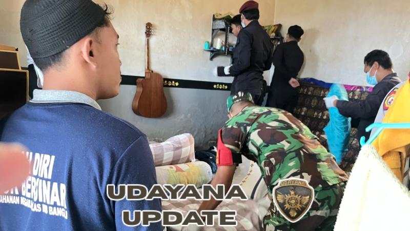 Babinsa Koramil 1626-01/Bangli Dampingi Razia dan Tes Urine di Rutan Kelas IIB Bangli Jelang Nataru