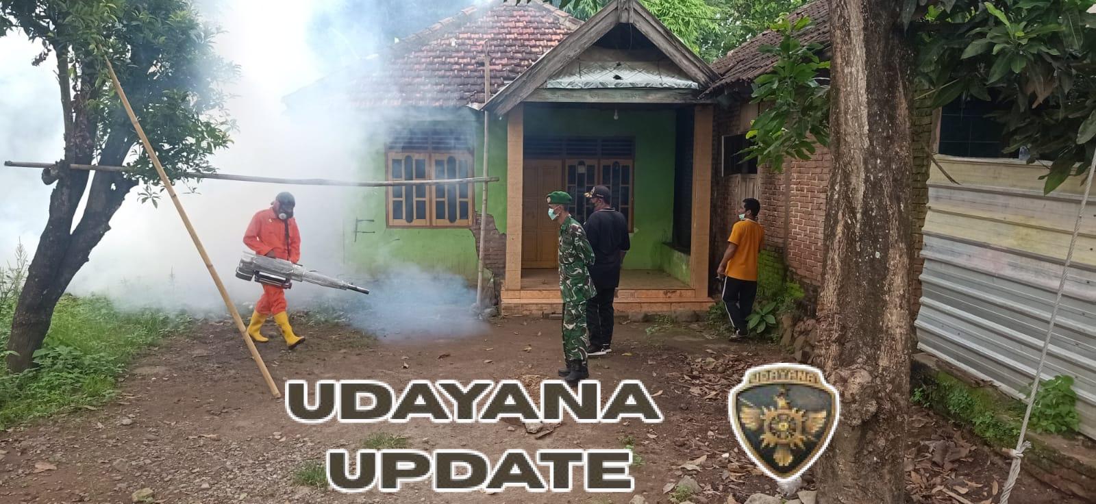 Koramil 1607-06/Lape Lopok Turun Langsung Awasi Fogging DBD di Kecamatan Lopok