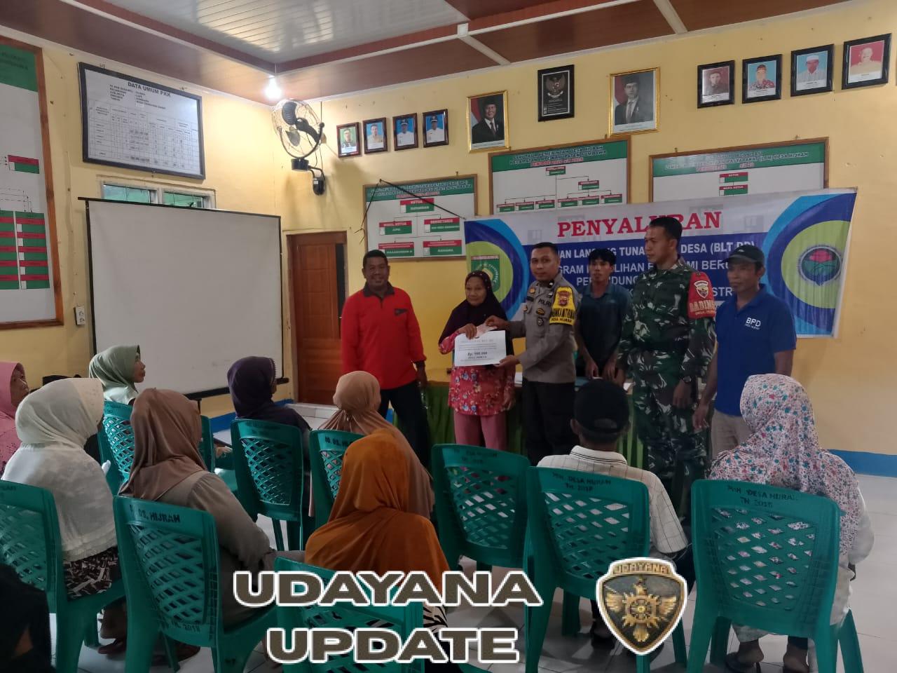 Koramil 1607-06/Lape Lopok Pastikan BLT DD Tepat Sasaran di Desa Hijrah