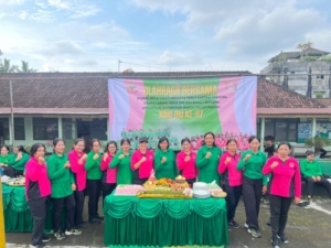 Peringati Hari Ibu ke-97, Persit KCK Cabang XXXIX Dim 1626/Bangli Bersama PC Bhayangkari Bangli Gelar Olahraga Bersama