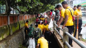 Dandim Klungkung Dampingi Bupati Satria Gelar Normalisasi Sungai Di Kecamatan Dawan