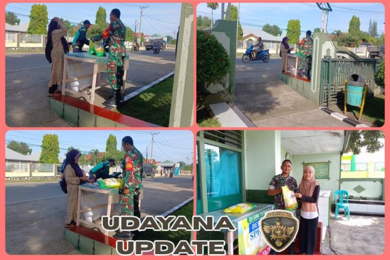 Koramil Alas Hadir di Tengah Masyarakat, 835 Kg Beras SPHP Disalurkan Lewat GPM