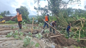 Koramil Dan BPBD Klungkung Gelar Pembersihan Di Lahan KDKMP Desa Selat