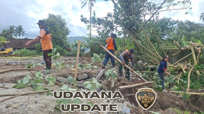 Koramil Dan BPBD Klungkung Gelar Pembersihan Di Lahan KDKMP Desa Selat