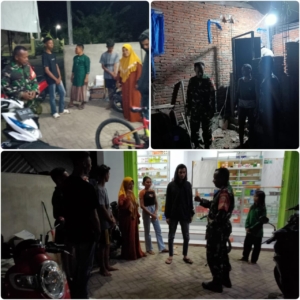 ‎Menyapa Warga di Malam Hari, Koramil 1607-12/Moyo Hilir Pastikan Wilayah Tetap Aman