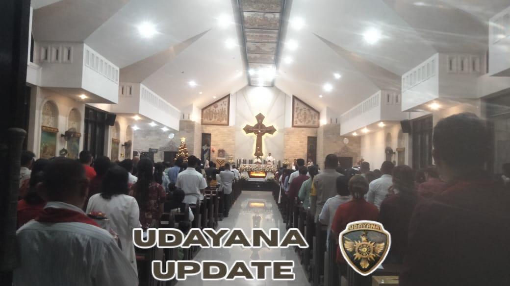 Dandim Klungkung Hadiri Ibadah Kebaktian Misa Malam Natal 2025