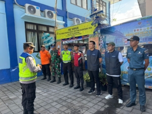 Pastikan Aman Dan Kondusif, Aparat Gabungan Siaga Di Posko Terpadu Banjar Nyuh