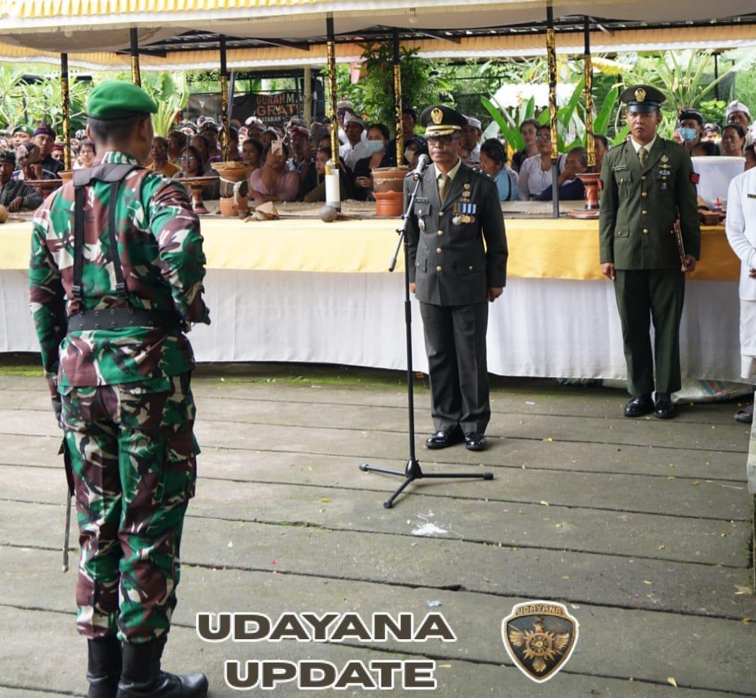Kodim Tabanan Gelar Upacara Perabuan Militer Almarhum Letkol CPL (Purn) I Wayan Djigrug Adijaya Giri