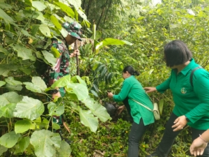 Danramil Payangan Pimpin Karya Bakti Penanaman Pohon di Jalur Wisata Taman Ramayana