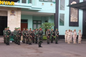 Kodim 1616/Gianyar Gelar Upacara Bendera, Pupuk Nasionalisme dan Disiplin Prajurit