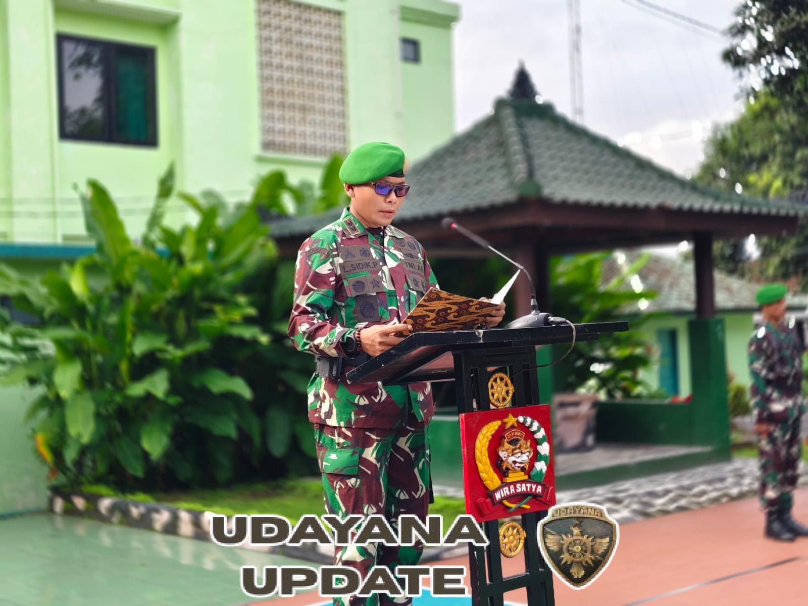 Dandim Klungkung Pimpin Upacara Hari Senin Di Lapangan Makodim 1610/Klungkung