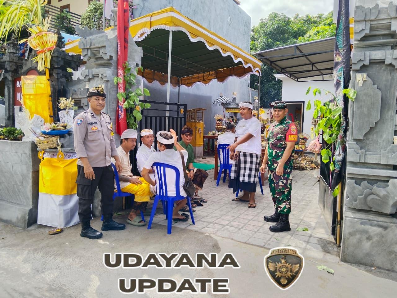 Babinsa Pemaron Hadiri Upacara Memangguh dan Melaspas, Perkuat Sinergi dan Pelestarian Adat Desa