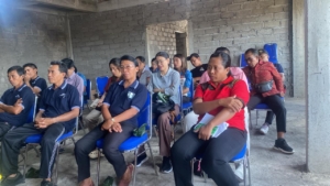 Babinsa Koramil Banjarangkan Hadiri Musdesus Di Kantor Desa Timuhun