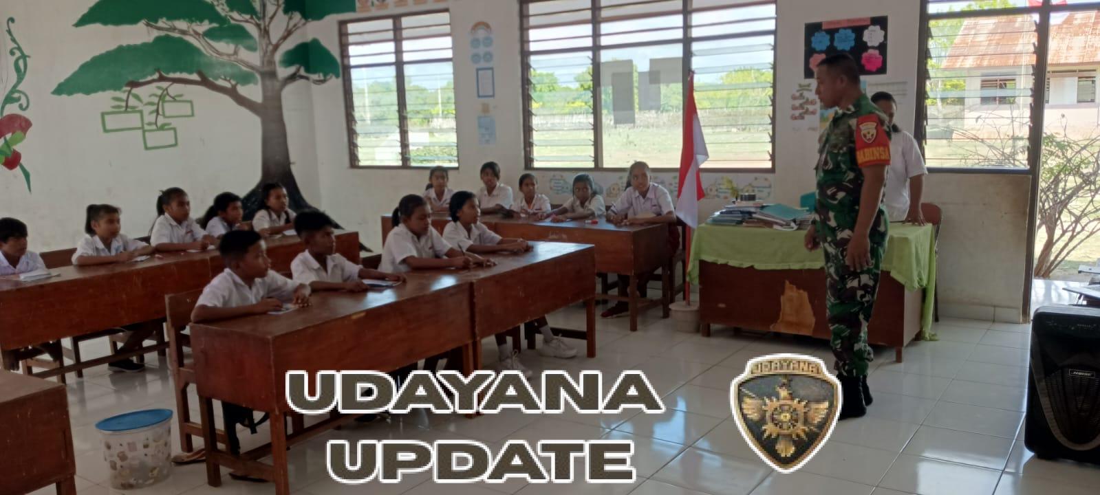 Babinsa Pahunga Lodu Ajarkan Matematika Metode Gasing dan Wawasan Kebangsaan di SDM Larahau