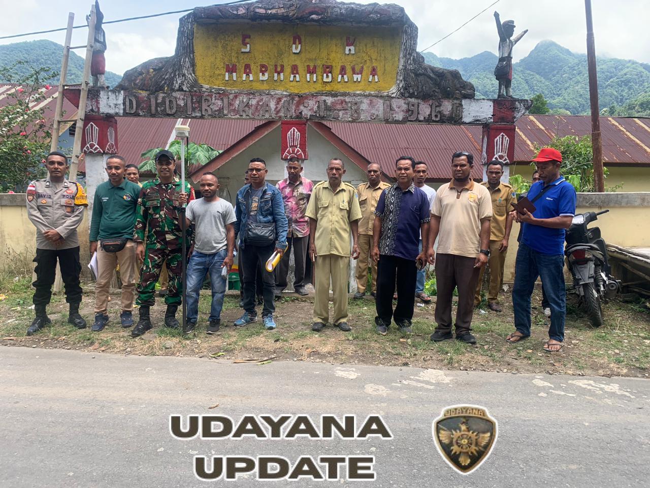 Babinsa Mauponggo Hadiri Pengukuran Tanah SDK Mamambhawa di Desa Wajo