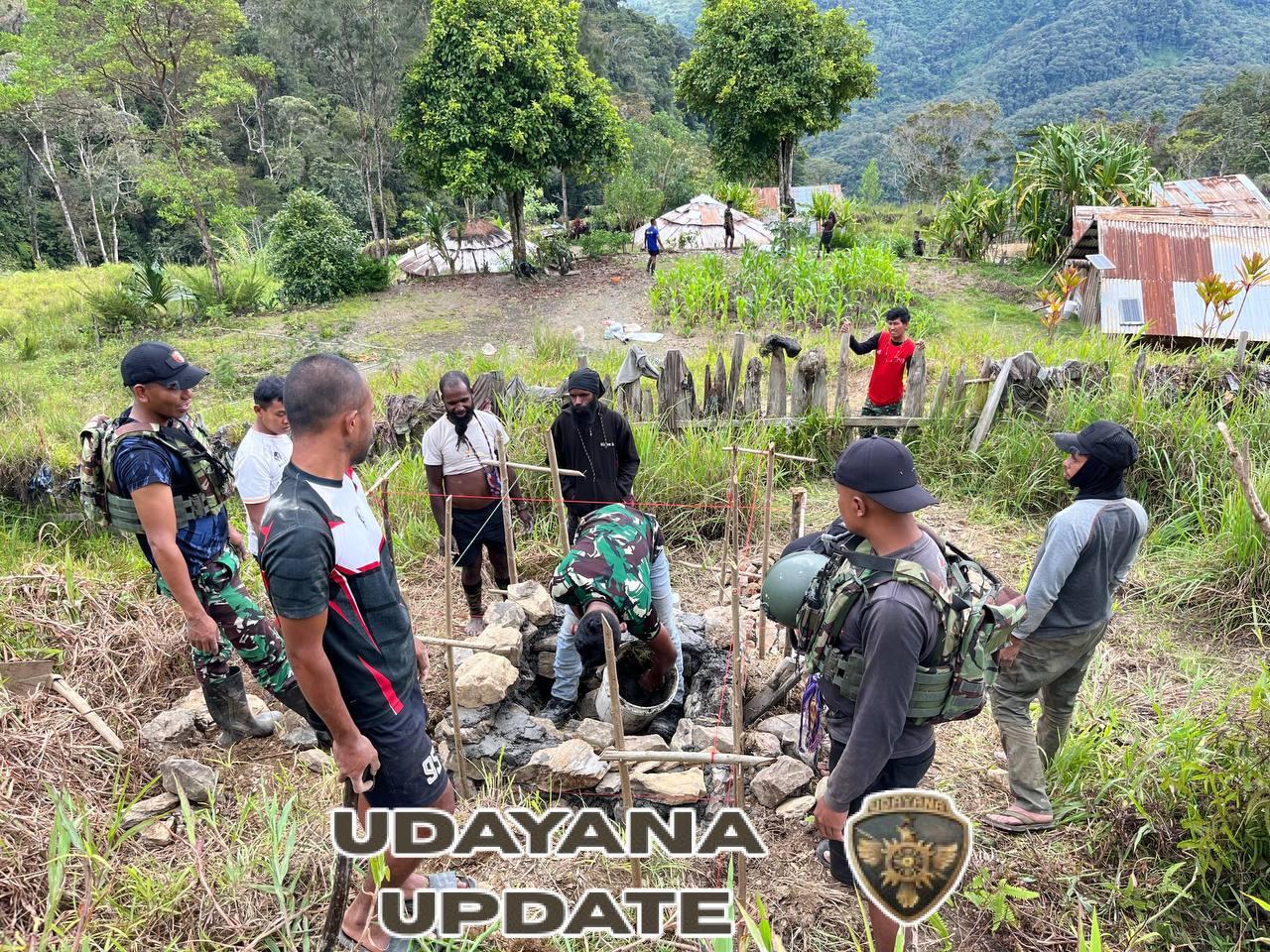 Satgas Yonif 743/PSY Bangun MCK dan Penampungan Air Untuk Masyarakat Papua, Progres Capai 70 Persen