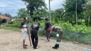 Danramil 1603-01/Alok Pimpin Pematokan Lahan Koperasi Merah Putih