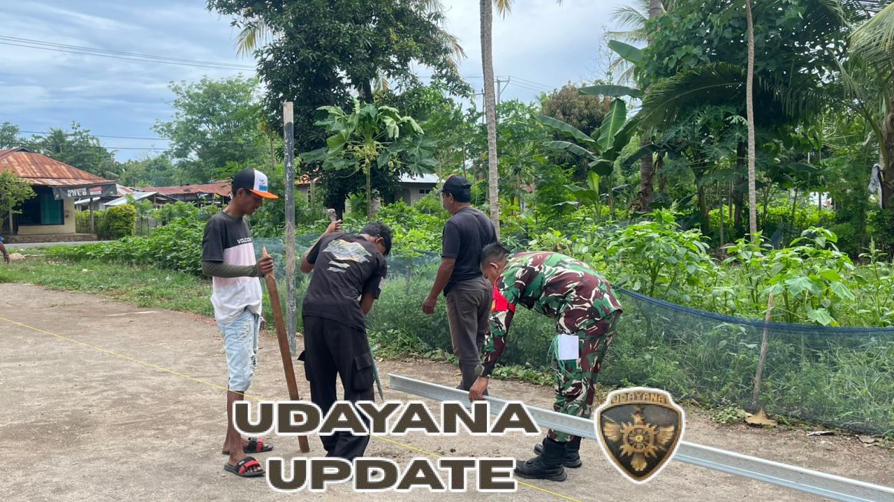 Danramil 1603-01/Alok Pimpin Pematokan Lahan Koperasi Merah Putih