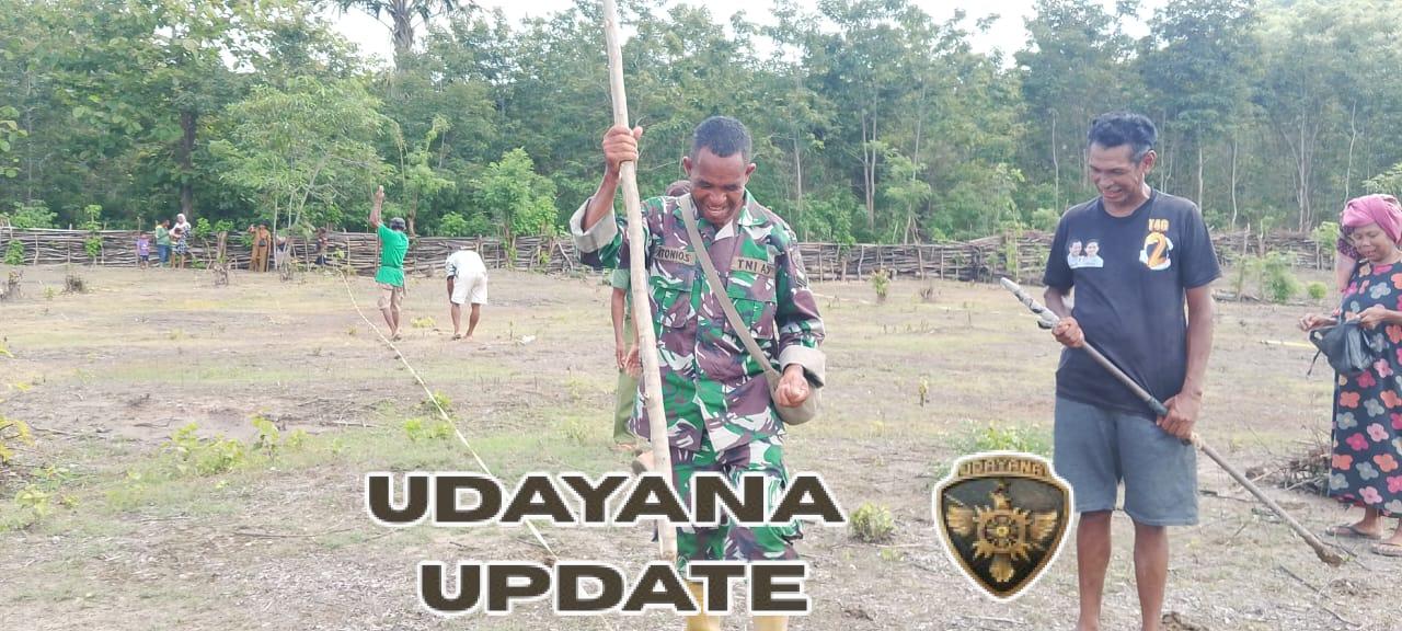 Babinsa Koramil 05/Panite Sertu Antonio Suares Bantu Petani Tanam Jagung