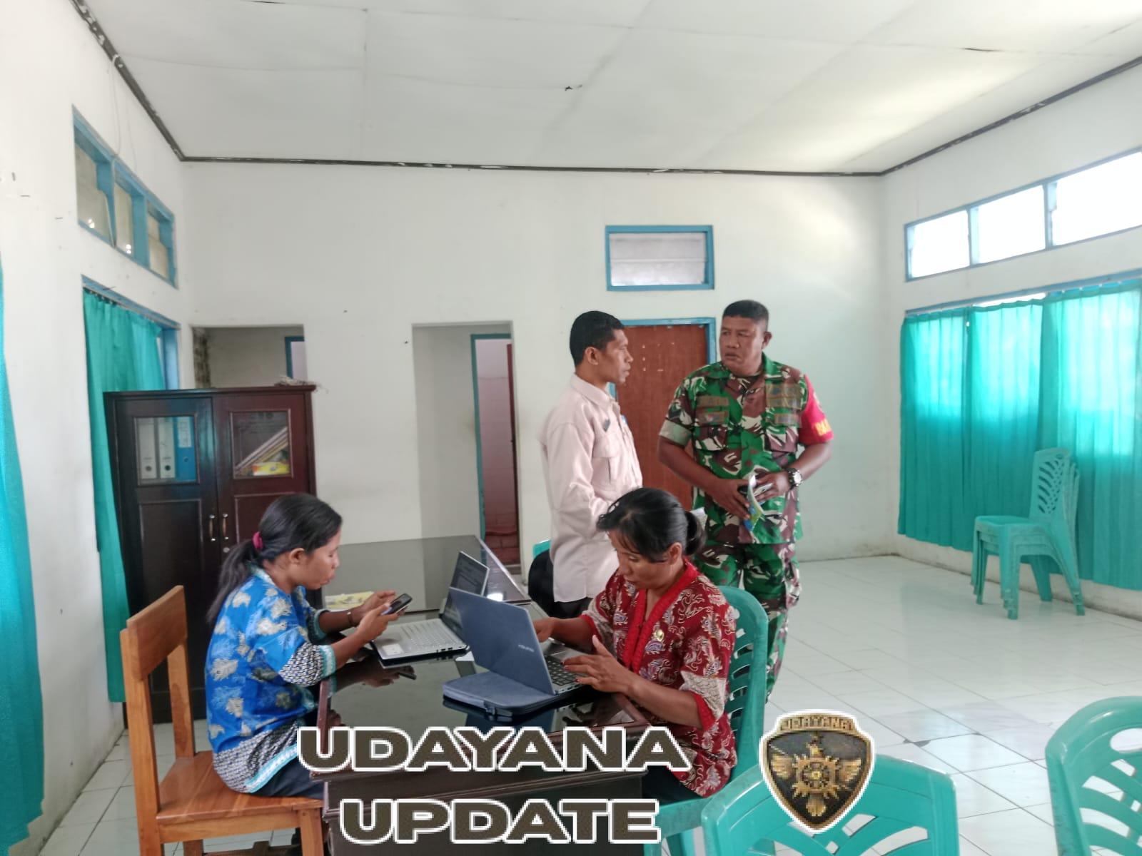 Babinsa Ramil 1602-01/Ende Laksanakan Puldatater di Kantor Kelurahan Kotaratu