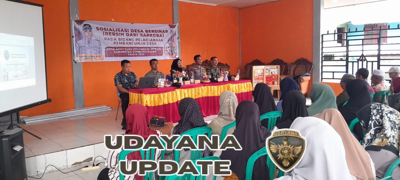 BABINSA DESA LAMUSUNG DUKUNG PENUH SOSIALISASI DESA BERSINAR UNTUK CEGAH NARKOBA DI WILAYAH SETELUK