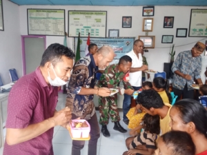 Babinsa Koramil 1630-02/Lembor Hadiri Monitoring Pelaksanaan Program Stunting di Desa Kakor