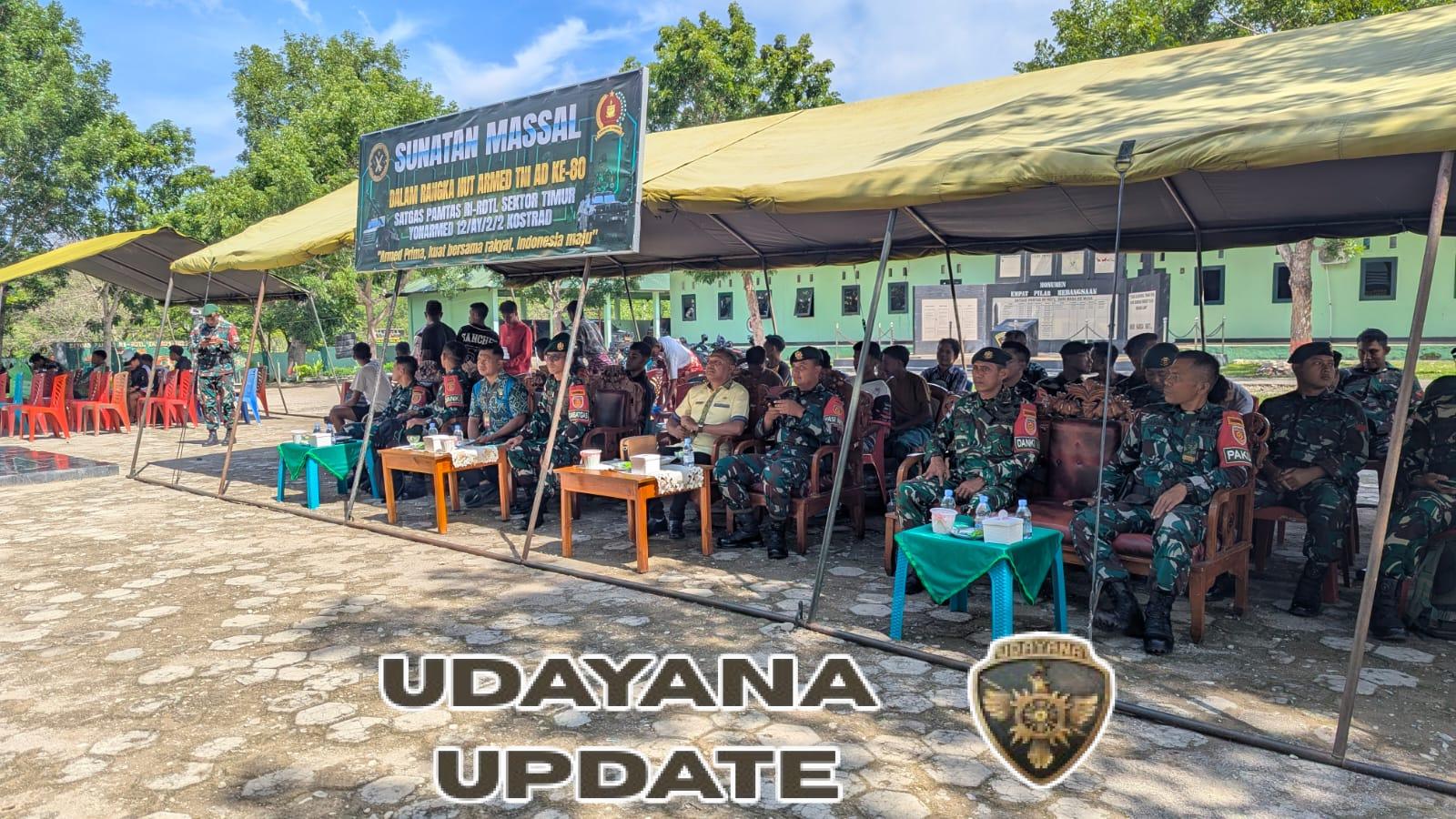 Khitanan Massal Warnai Perayaan HUT ke-80 Armed oleh Satgas Pamtas RI–RDTL