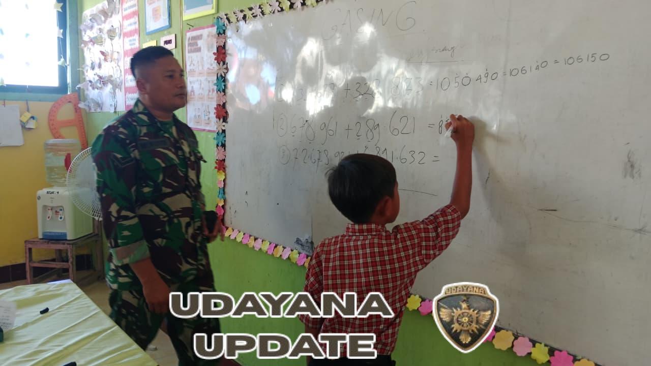 Kodim 1606 Mataram Ajarkan Matematika Gasing di Dasan Geres