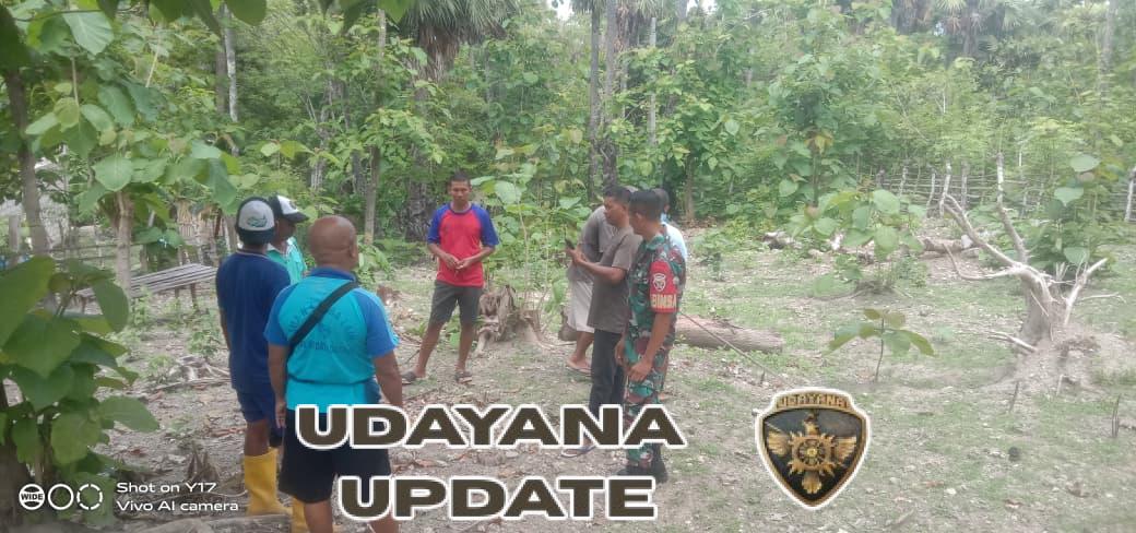 Babinsa Koramil 1627-01/Ba’a Dampingi Pengecekan Lahan Hibah untuk Pembangunan KDKMP di Desa Oeleka