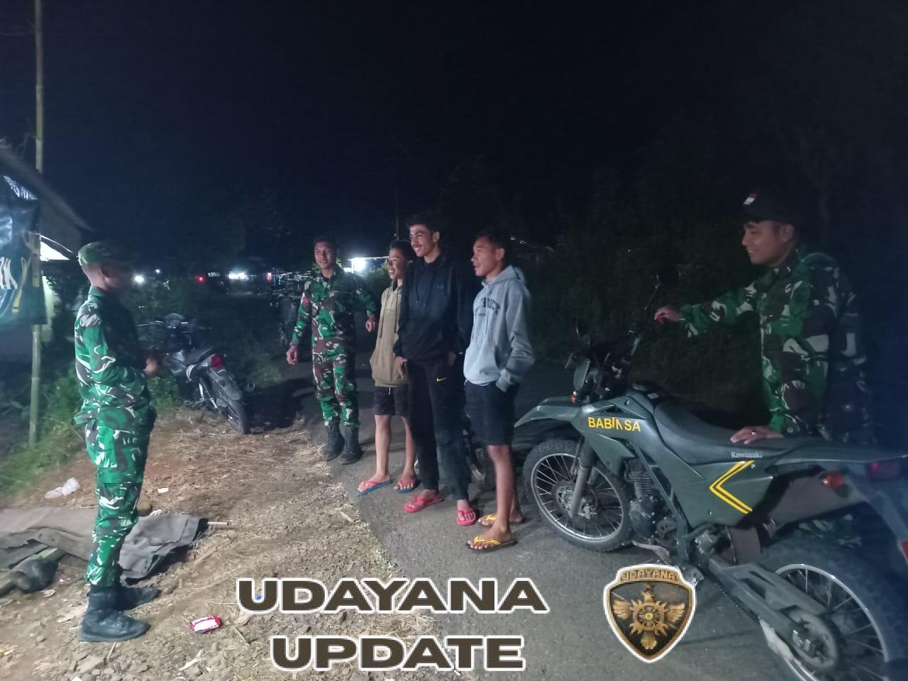 Koramil 1630-03/Macang Pacar Gelar Patroli Malam untuk Jaga Kamtibmas di Seputaran Noa