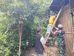 Babinsa Koramil 1602-02/Wolowaru Gelar Karya Bakti dan Pamwil Bersama Warga RateMangga