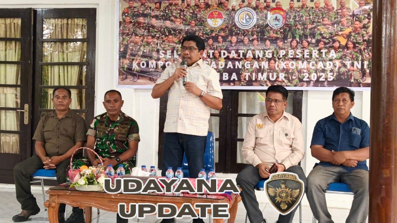 Pasiops Kodim 1601/Sumba Timur Hadiri Penerimaan 47 Peserta Komcad TNI 2025 di Rumah Jabatan Bupati