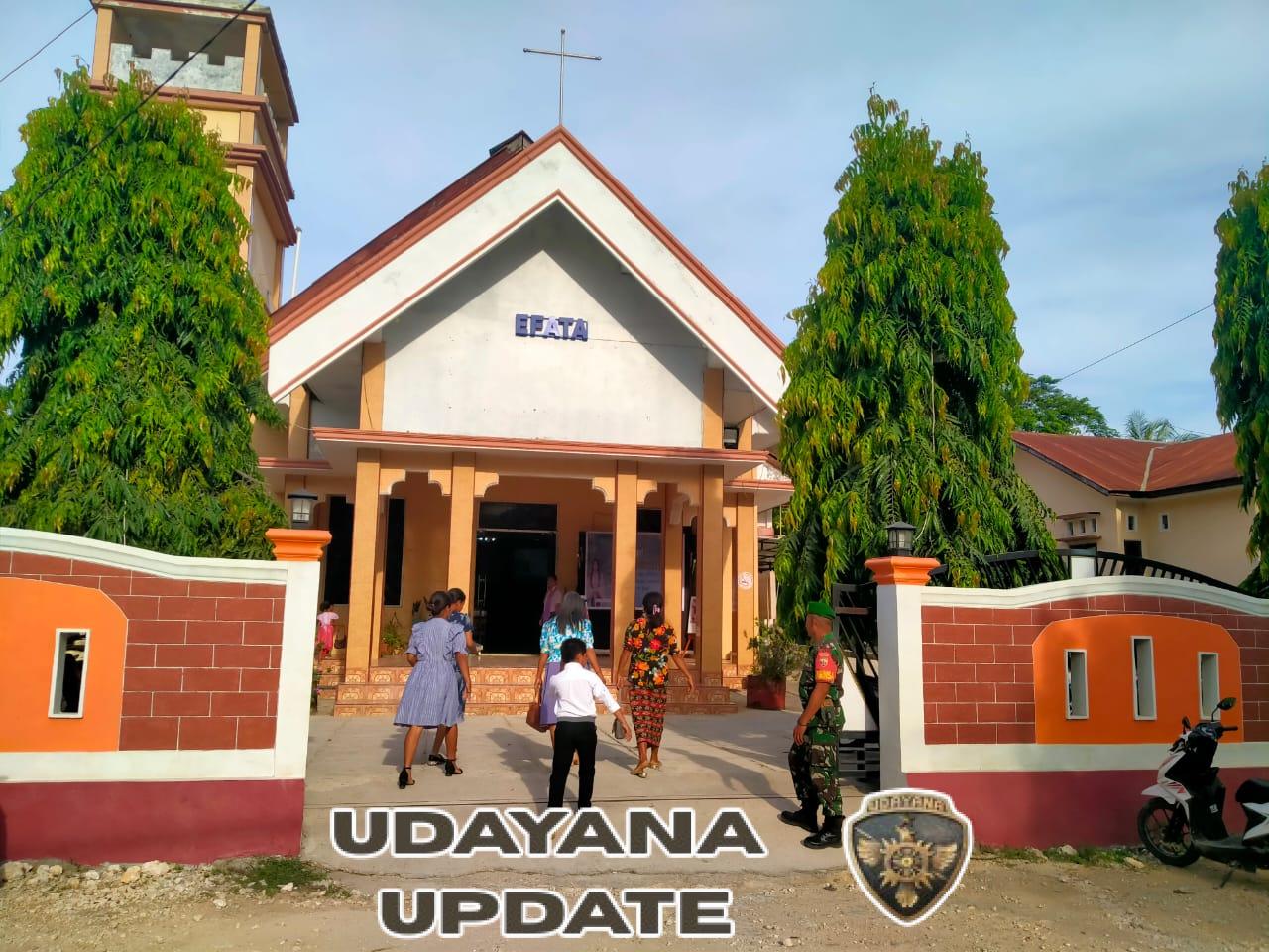 Babinsa Koramil 1627-01/Ba’a Laksanakan Pengamanan Ibadah Minggu di Gereja Efata Lekioen