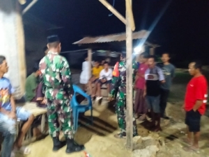 Sertu Sahrul Pimpin Patroli Malam Perkuat Keamanan Wilayah Kodim 1608/Bima