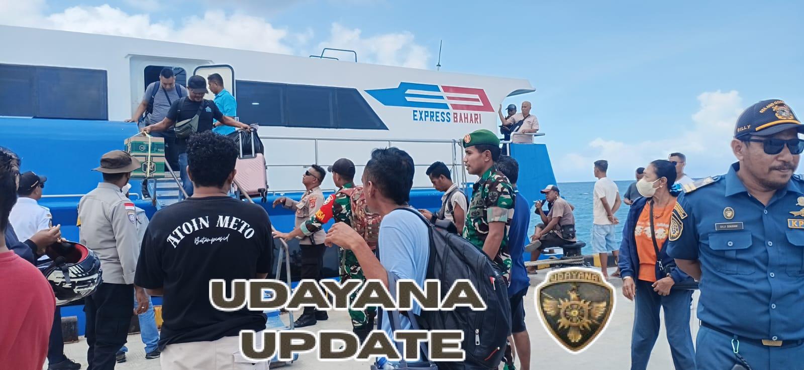 Piket Koramil 1627-01/Ba’a Laksanakan Pemantauan Kapal Penumpang di Pelabuhan Ba’a