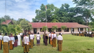 Posramil Nangaroro Hadiri Apel HUT ke-19 Kabupaten Nagekeo