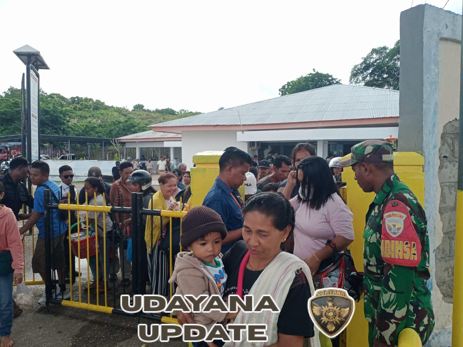 Babinsa Koramil Pantai Baru Amankan Keberangkatan KM Garda Maritim 3