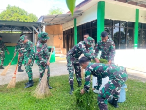 Peringati Hari Juang TNI AD ke-80, Kodim 1601/Sumba Timur Gelar Karya Bakti di Masjid Mujahidin
