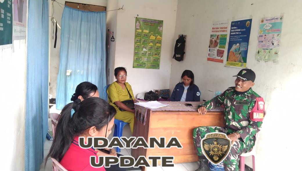 Babinsa Binafun Dukung Pelayanan Posyandu Untuk Kesehatan Warga