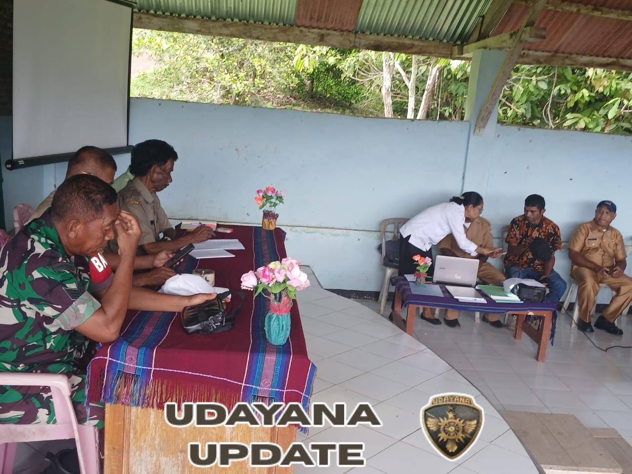 Babinsa Wolowaru Hadiri Musrenbangdes Tenda, Dorong Pembangunan Tepat Sasaran