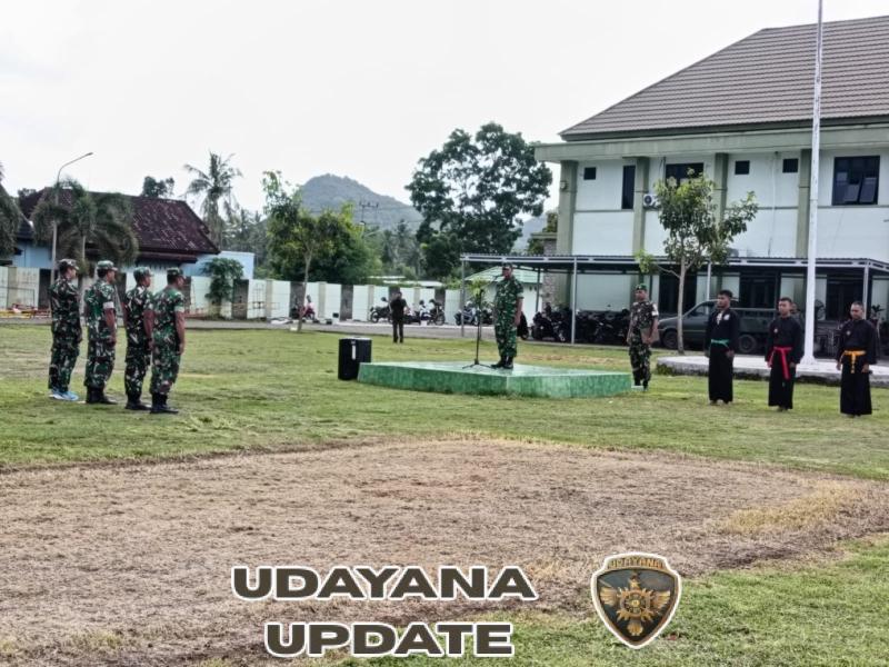 Kodim 1628/Sumbawa Barat Gelar Apel Pagi Gabungan dan Latihan Pencak Silat Militer