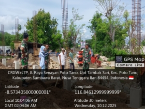 Babinsa Desa Senayan Dampingi Tim PT Agrinas Tinjau Lokasi KDKMP di Kecamatan Poto Tano