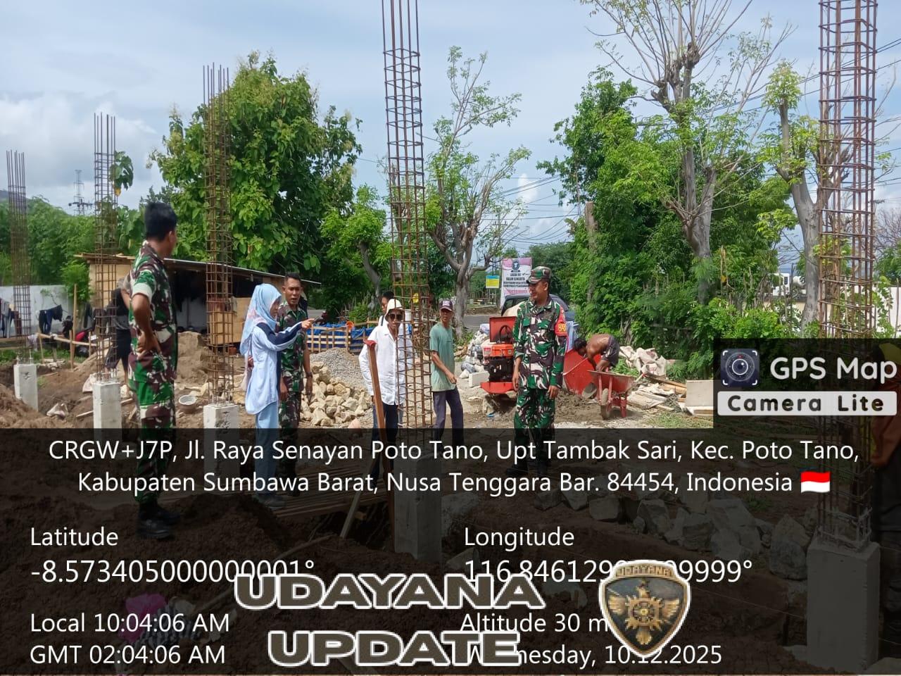 Babinsa Desa Senayan Dampingi Tim PT Agrinas Tinjau Lokasi KDKMP di Kecamatan Poto Tano