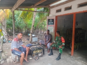 Pratu Haris Liga Pantau Keamanan dan Himbau Warga Jaga Ketertiban di Nuamuri