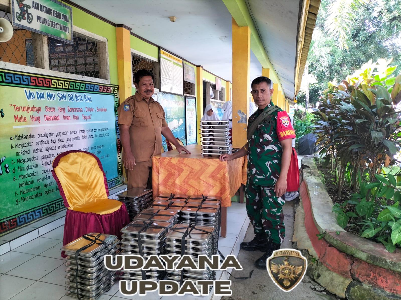 Menu Bergizi Seimbang Disalurkan Babinsa di Kelurahan Ule, Monggonao, dan Jatiwangi