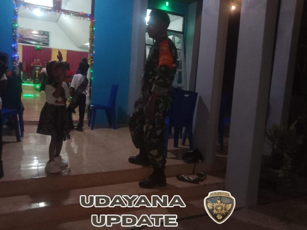 Babinsa Laksanakan Pengamanan Natal Bersama di Gereja GPDI Elsada Oli