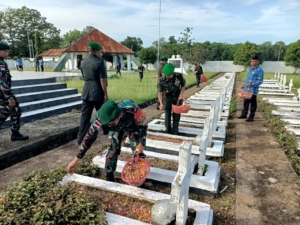 Wujud Penghormatan Kepada Pahlawan Sambut Hari Juang TNI AD Ke-80, Kodim Belu Gelar Ziarah Ke TMP