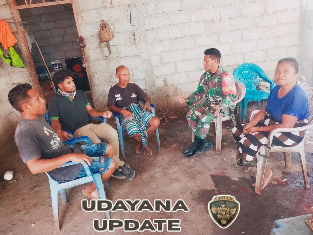 Babinsa Naitae Ajak Warga Perkuat Informasi Lingkungan