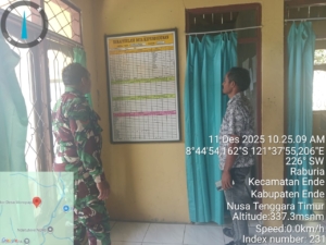 Babinsa Koramil 1602-01/Ende Update Data dan Perkuat Komsos di Desa Woropapa